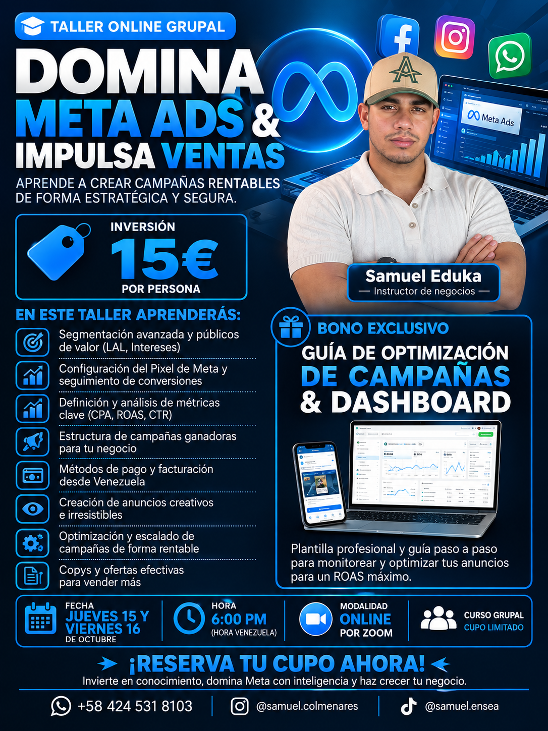 Flyer Curso Online Meta Ads Master System